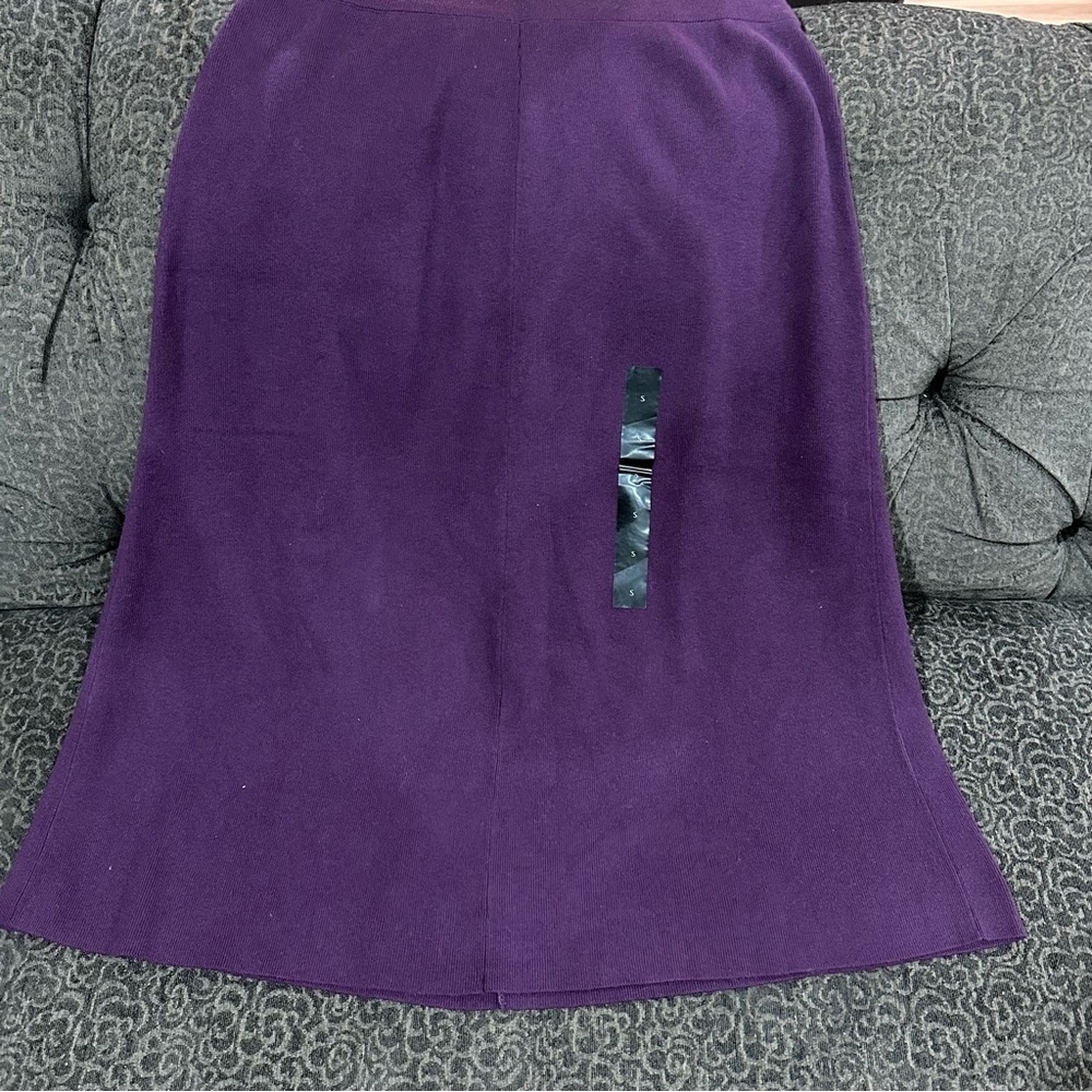 Banana Republic Factory Purple Midi A-line Skirt for Work